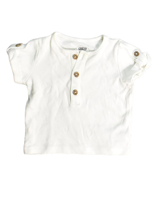 A White Short Sleeve Tops from Mamas & Papas in size 3-6M for boy. (Front View)