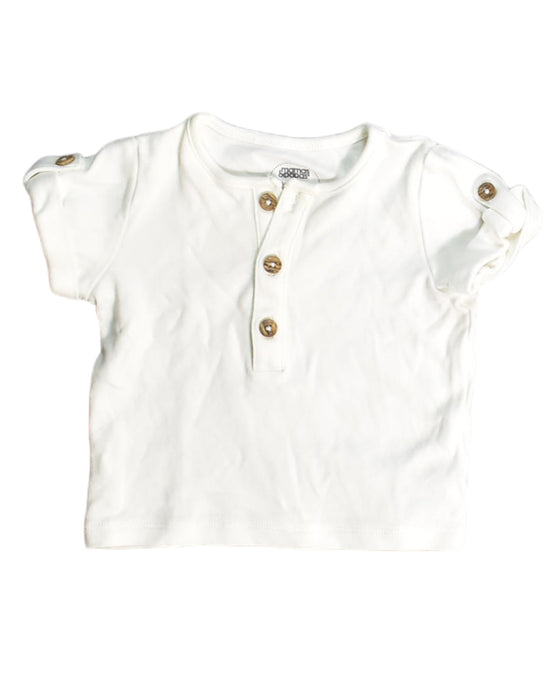 A White Short Sleeve Tops from Mamas & Papas in size 3-6M for boy. (Front View)