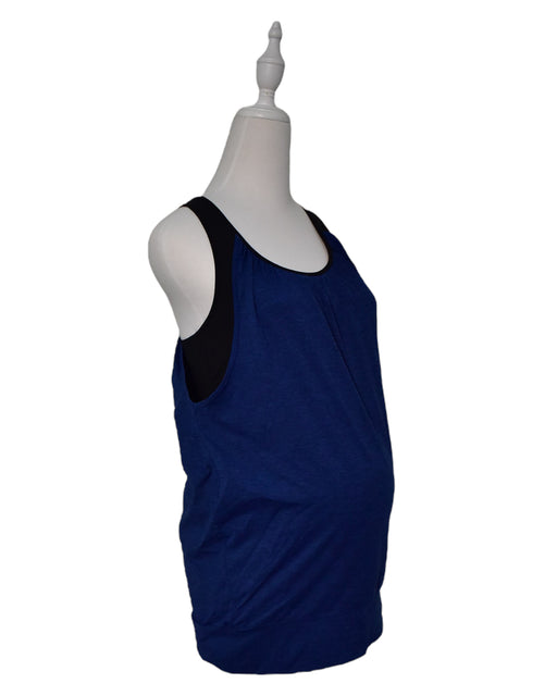 A Blue Sleeveless Tops from Seraphine in size XS for maternity. (Front View)