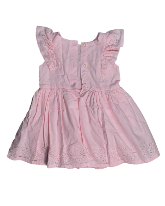 A Pink Sleeveless Dresses from Sprout in size 2T for girl. (Back View)