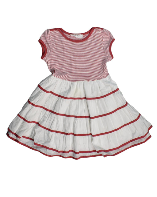 A Red Short Sleeve Dresses from Chateau de Sable in size 4T for girl. (Front View)