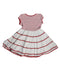 A Red Short Sleeve Dresses from Chateau de Sable in size 4T for girl. (Back View)