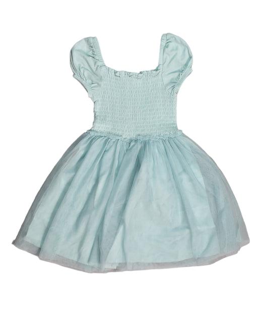 A Blue Sleeveless Dresses from Seed in size 3T for girl. (Front View)