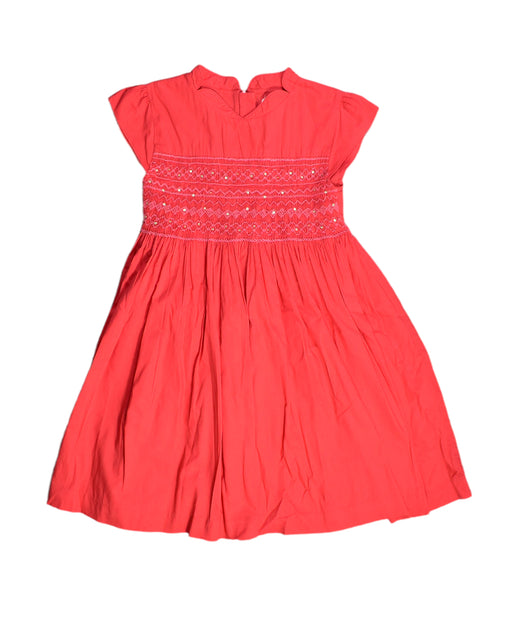 A Red Sleeveless Dresses from Chateau de Sable in size 6T for girl. (Front View)