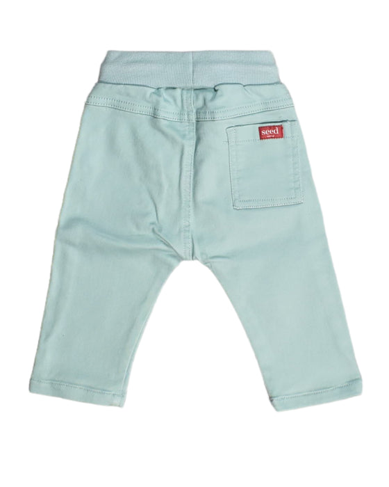 A Green Casual Pants from Seed in size 3-6M for girl. (Back View)