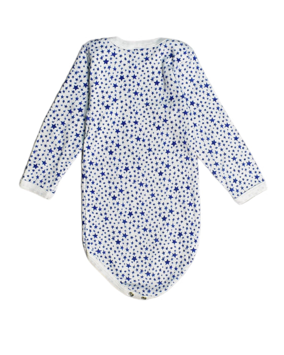 A Blue Bodysuits from Petit Bateau in size 6-12M for girl. (Back View)