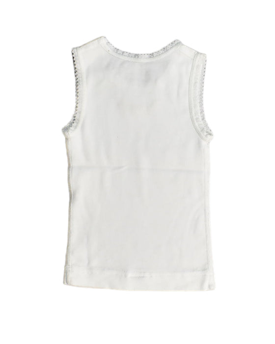 A White Sleeveless Tops from Marquise in size 3-6M for girl. (Back View)