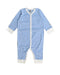 A Blue Onesies from Petit Bateau in size 6-12M for boy. (Front View)