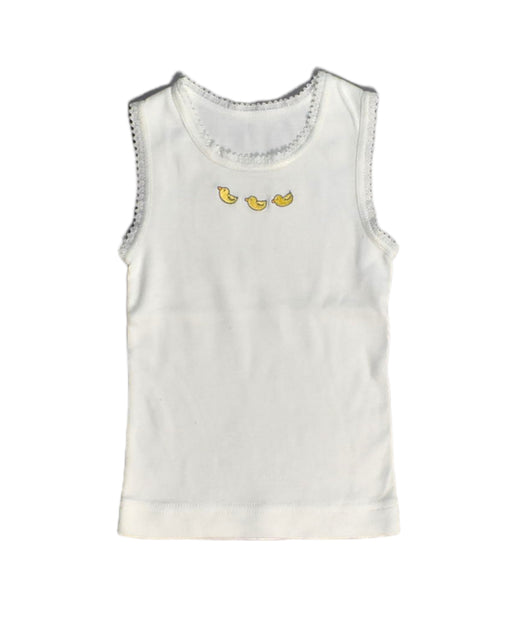 A White Sleeveless Tops from Marquise in size 3-6M for girl. (Front View)
