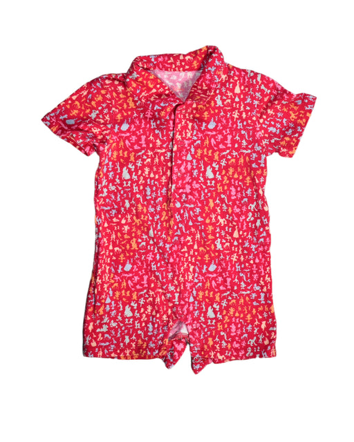 A Red Rompers from Elly in size 6-12M for boy. (Front View)