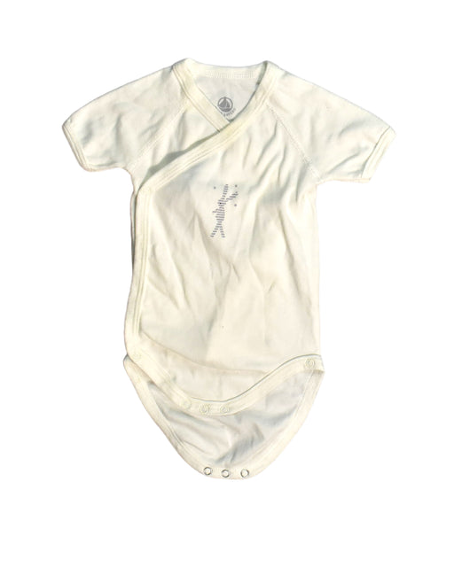 A Ivory Bodysuits from Petit Bateau in size 3-6M for neutral. (Front View)
