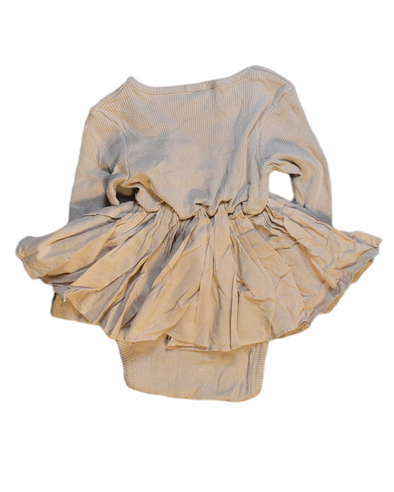 A Brown Bodysuits from Monbebe in size 6-12M for girl. (Back View)