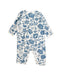 A Blue Onesies from Petit Bateau in size 12-18M for neutral. (Back View)