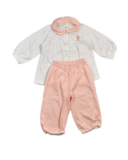 A Pink Pyjama Sets from Absorba in size 6-12M for girl. (Front View)