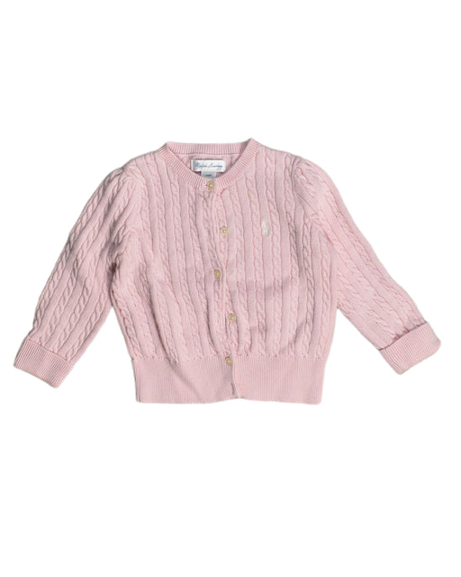 A Pink Cardigans from Ralph Lauren in size 6-12M for girl. (Front View)