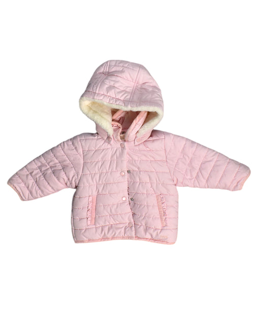 A Pink Puffer/Quilted Jackets from Neck & Neck in size 12-18M for girl. (Front View)