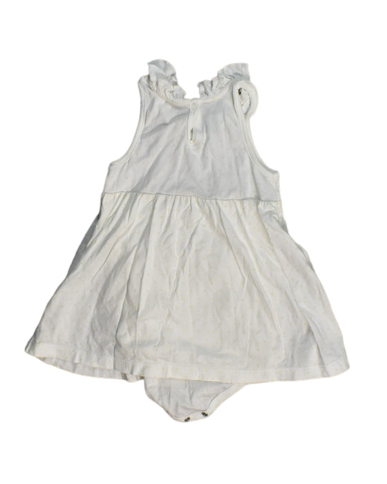 A White Bodysuits from Petit Bateau in size 3T for girl. (Back View)
