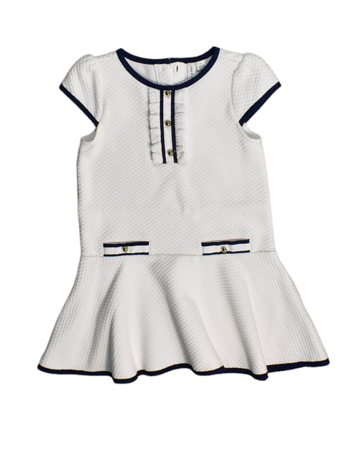 A White Sleeveless Dresses from Janie & Jack in size 4T for girl. (Front View)