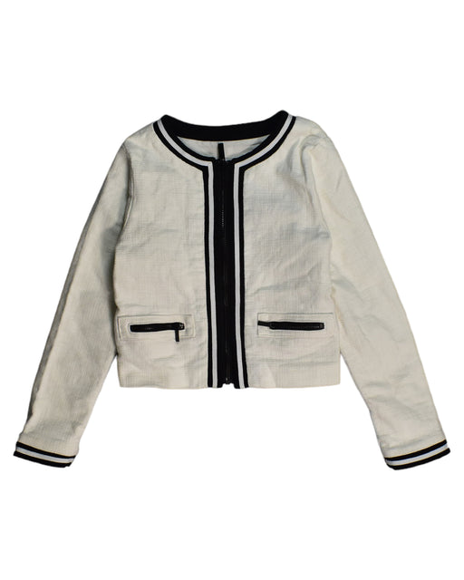 A White Lightweight Jackets from Karl Lagerfeld in size 8Y for girl. (Front View)