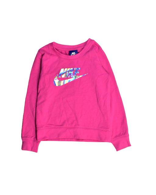 A Pink Sweatshirts from Nike in size 6T for girl. (Front View)