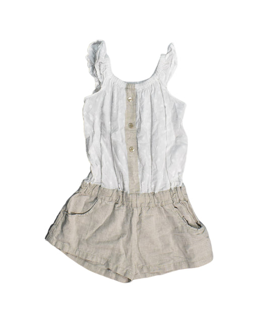 A White Rompers from Dr. Kid in size 8Y for girl. (Front View)