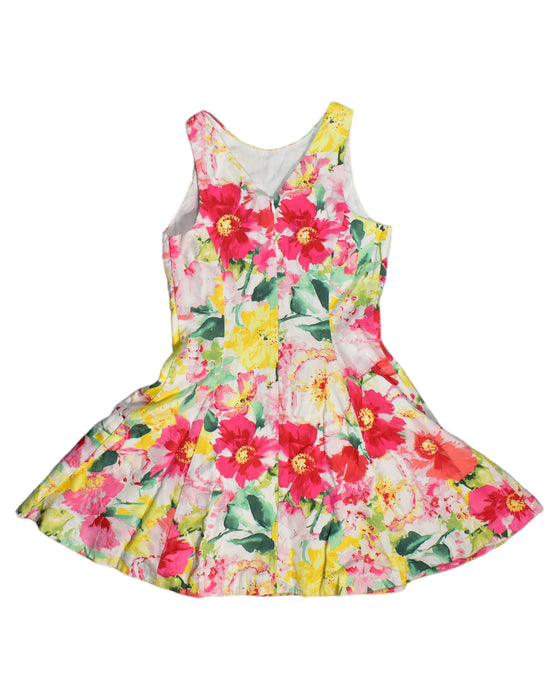 A Multicolour Sleeveless Dresses from Polo Ralph Lauren in size 7Y for girl. (Back View)