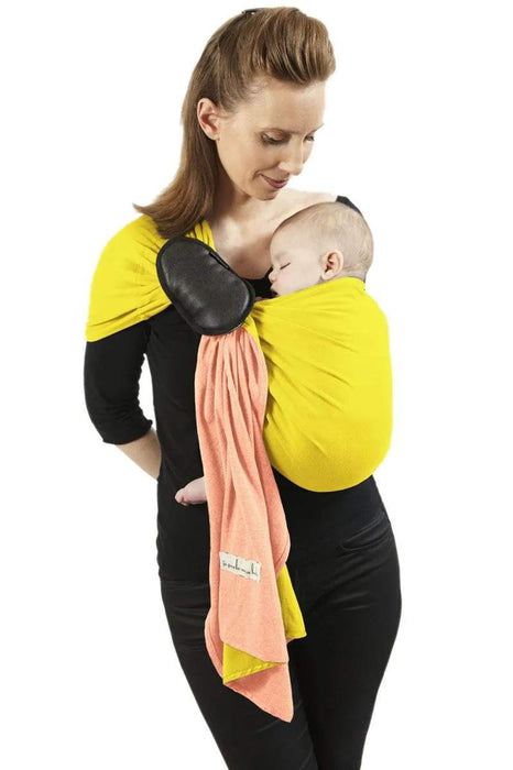 A Yellow Baby Carriers from Je Porte Mon Bebe in size Newborn for neutral. (Back View)
