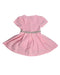 A Pink Short Sleeve Dresses from bloomB in size 4T for girl. (Back View)