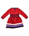 A Red Long Sleeve Dresses from Chickeeduck in size 12-18M for girl. (Back View)
