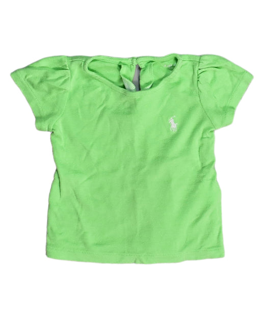 A Green Short Sleeve Tops from Ralph Lauren in size 3-6M for girl. (Front View)