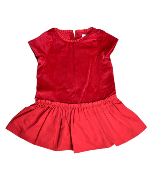 A Red Short Sleeve Dresses from Jacadi in size 6-12M for girl. (Front View)