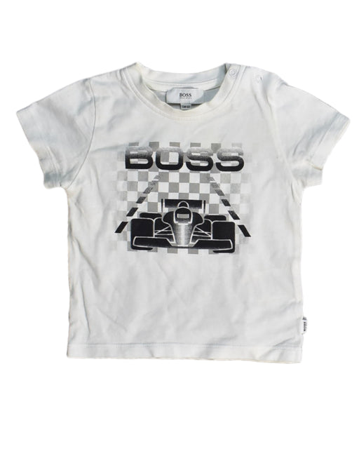 A White T Shirts from Hugo Boss in size 3-6M for boy. (Front View)
