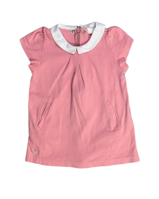 A Pink Short Sleeve Dresses from Chateau de Sable in size 6-12M for girl. (Front View)