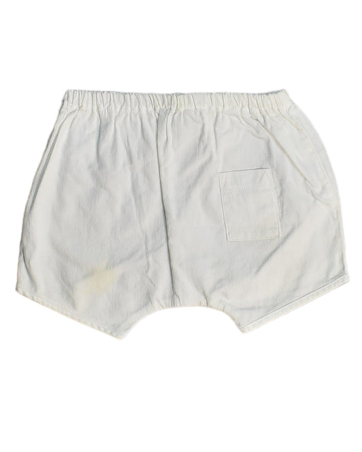 A White Shorts from Petit Bateau in size 0-3M for girl. (Front View)