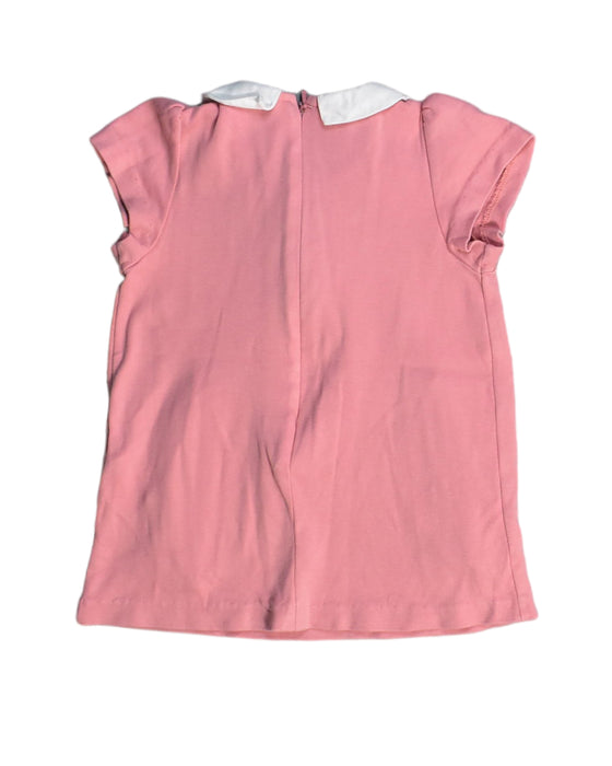 A Pink Short Sleeve Dresses from Chateau de Sable in size 6-12M for girl. (Back View)