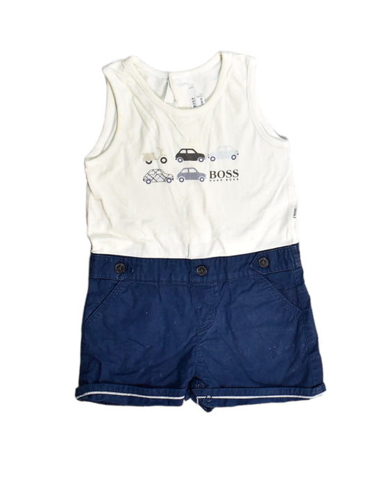 A White Rompers from Hugo Boss in size 6-12M for boy. (Front View)