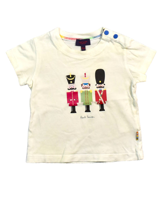 A Ivory Short Sleeve Tops from Paul Smith in size 6-12M for girl. (Front View)