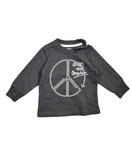 A Grey Long Sleeve Tops from Moschino in size 3-6M for boy. (Front View)