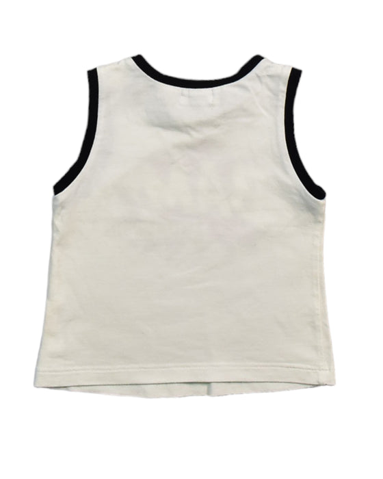 A White Sleeveless Tops from Moschino in size 6-12M for boy. (Back View)