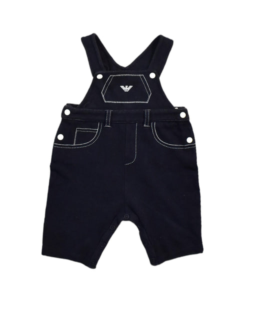 A Blue Overall Shorts from Armani in size 0-3M for boy. (Front View)