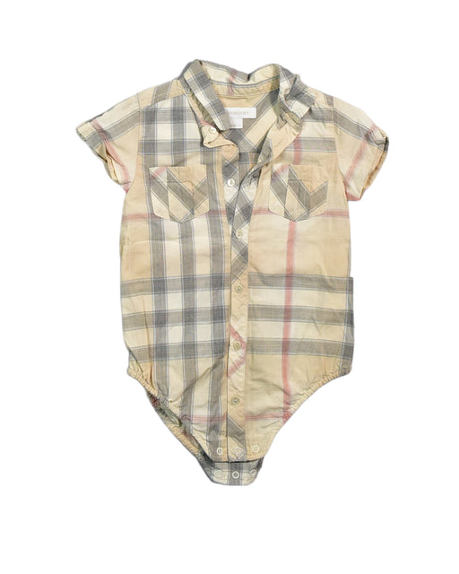 A Yellow Bodysuits from Burberry in size 3-6M for boy. (Front View)