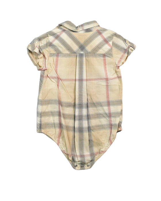 A Yellow Bodysuits from Burberry in size 3-6M for boy. (Back View)