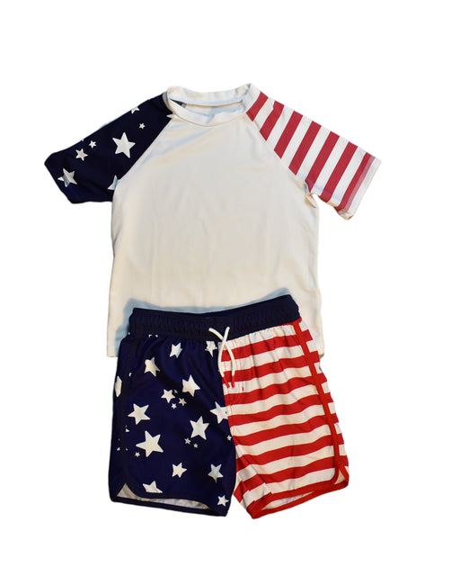 A White Swim Sets from Cat & Jack in size 7Y for boy. (Front View)