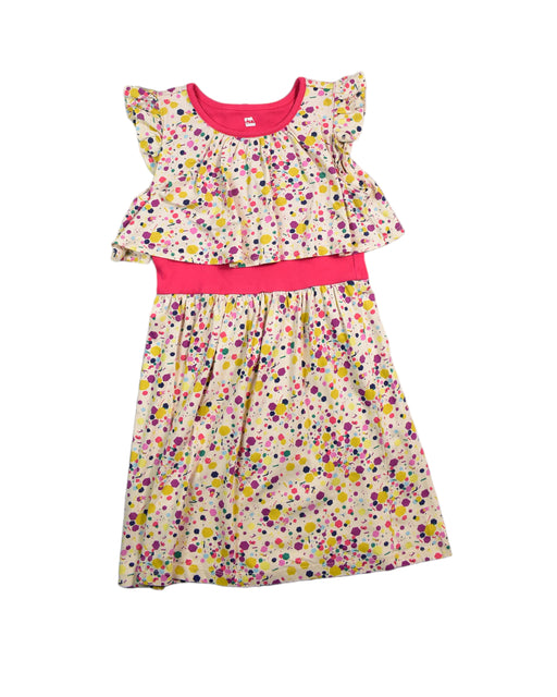 A Multicolour Sleeveless Dresses from Tea in size 5T for girl. (Front View)