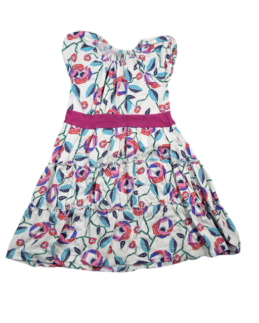 A White Sleeveless Dresses from Tea in size 5T for girl. (Front View)