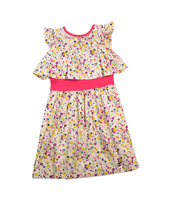 A Multicolour Sleeveless Dresses from Tea in size 5T for girl. (Back View)