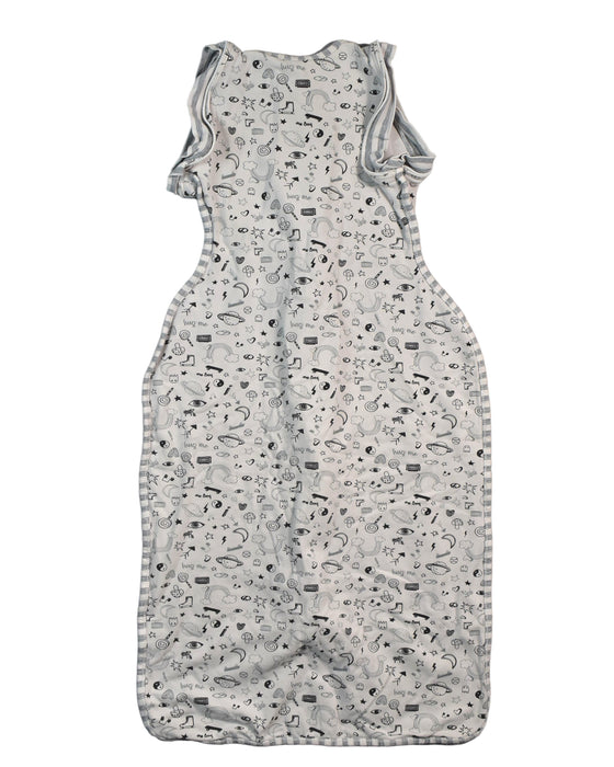 A Grey Sleepsacs from Love To Dream in size 6-12M for neutral. (Back View)