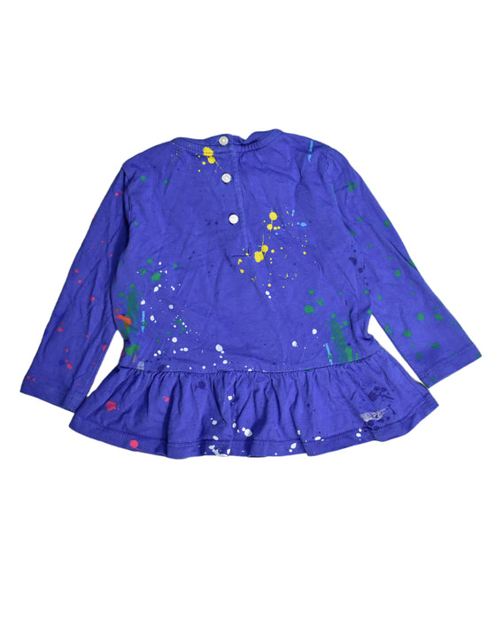 A Purple Long Sleeve Dresses from Ralph Lauren in size 6-12M for girl. (Back View)