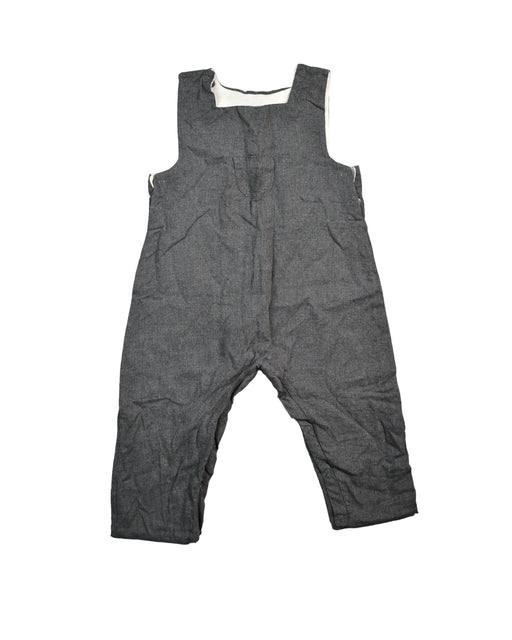 A Grey Long Overalls from Petit Bateau in size 6-12M for boy. (Front View)