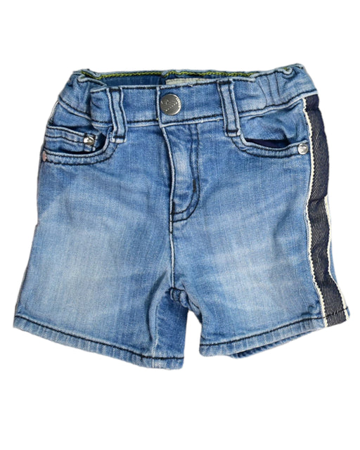 A Blue Shorts from Armani in size 3-6M for girl. (Front View)